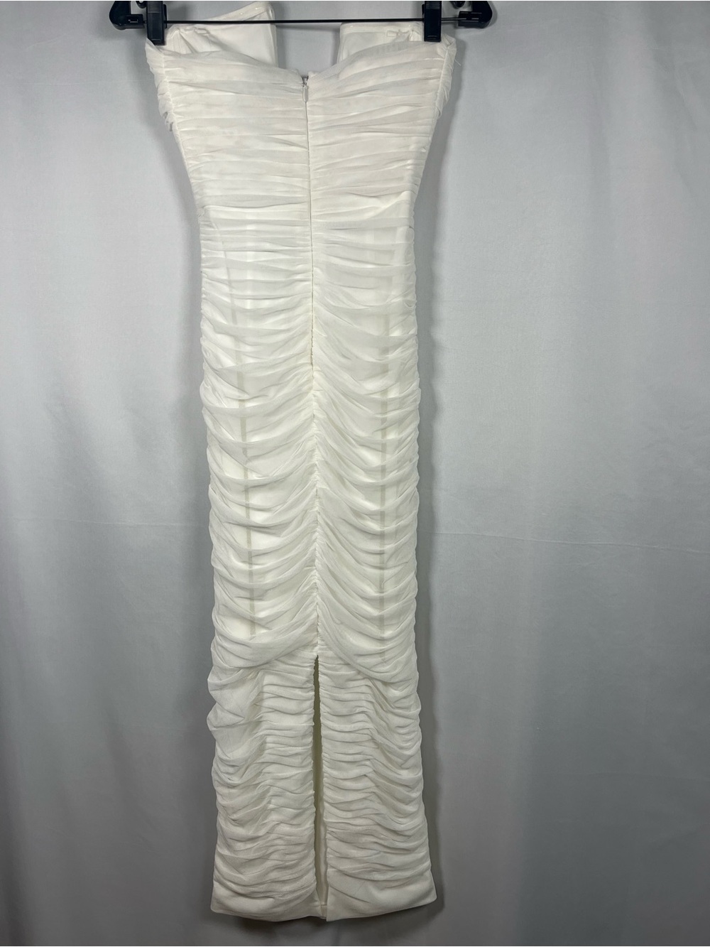 Dress the population NEW white ferra ruched strapless midi dress sz xs BRIDAL - Picture 8 of 13